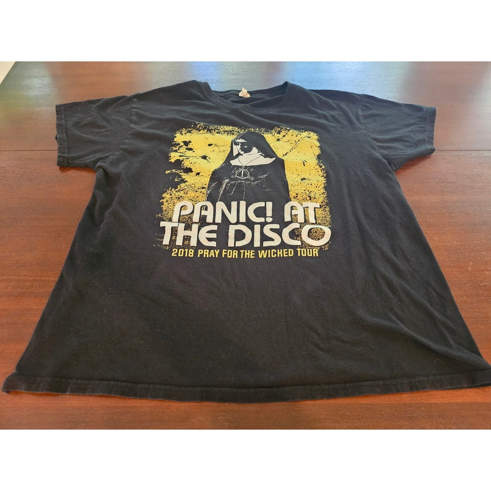 Panic! At The Disco T-Shirt Mens XL Black 2018 Pray For The Wicked Tour Graphic